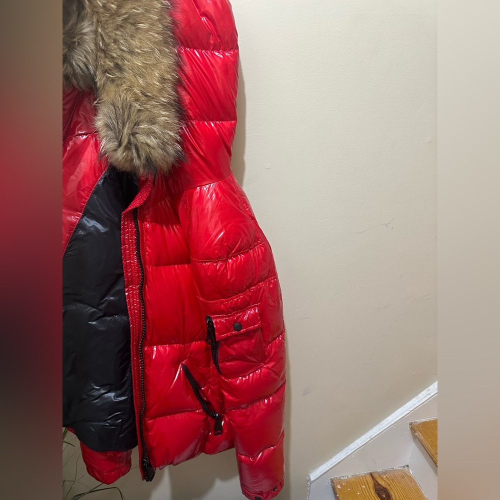 RED SAM. PUFFER COAT WITH FUR